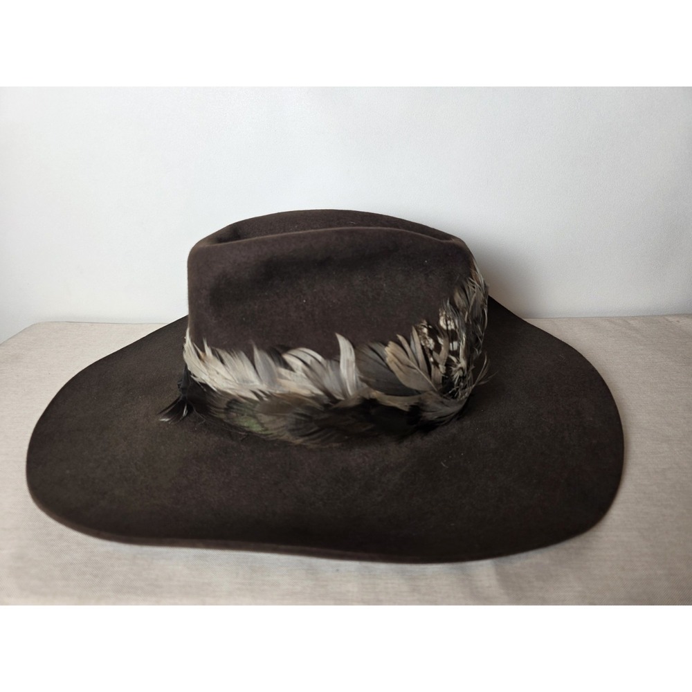 Resistol Western Cowboy Hat 7-3/8 Brown Self-Conforming VTG